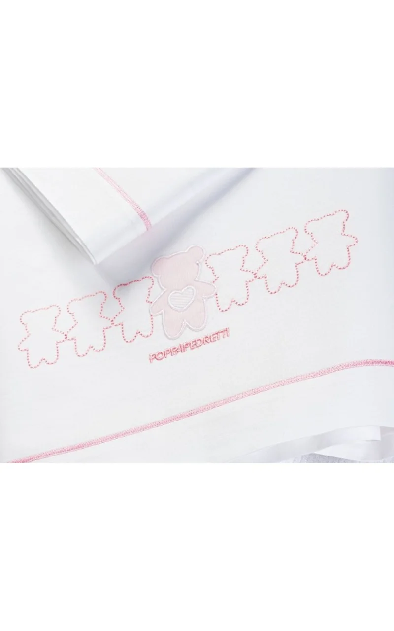 FOPPAPEDRETTI անկողնային հավաքածու TEDDY LOVE վարդագույն 3 կտոր.outlet