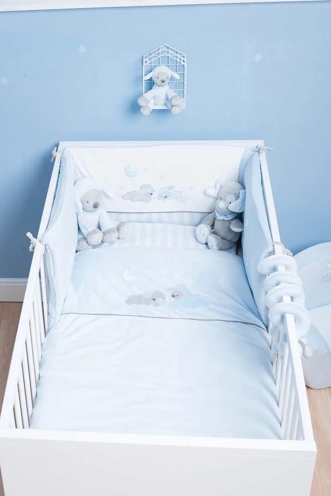 Nattou մանկական օրորոցի կողային բարձեր SAM & TOBY  գույնը՝ երկնագույն, 0+.outlet