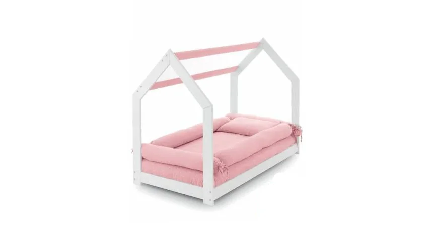 ITAL BABY մահճակալի կողային բարձեր CYLINDRIC BUMPERS FOR EXPLORE MUSLIN Pink lady, 4 կտոր.outlet