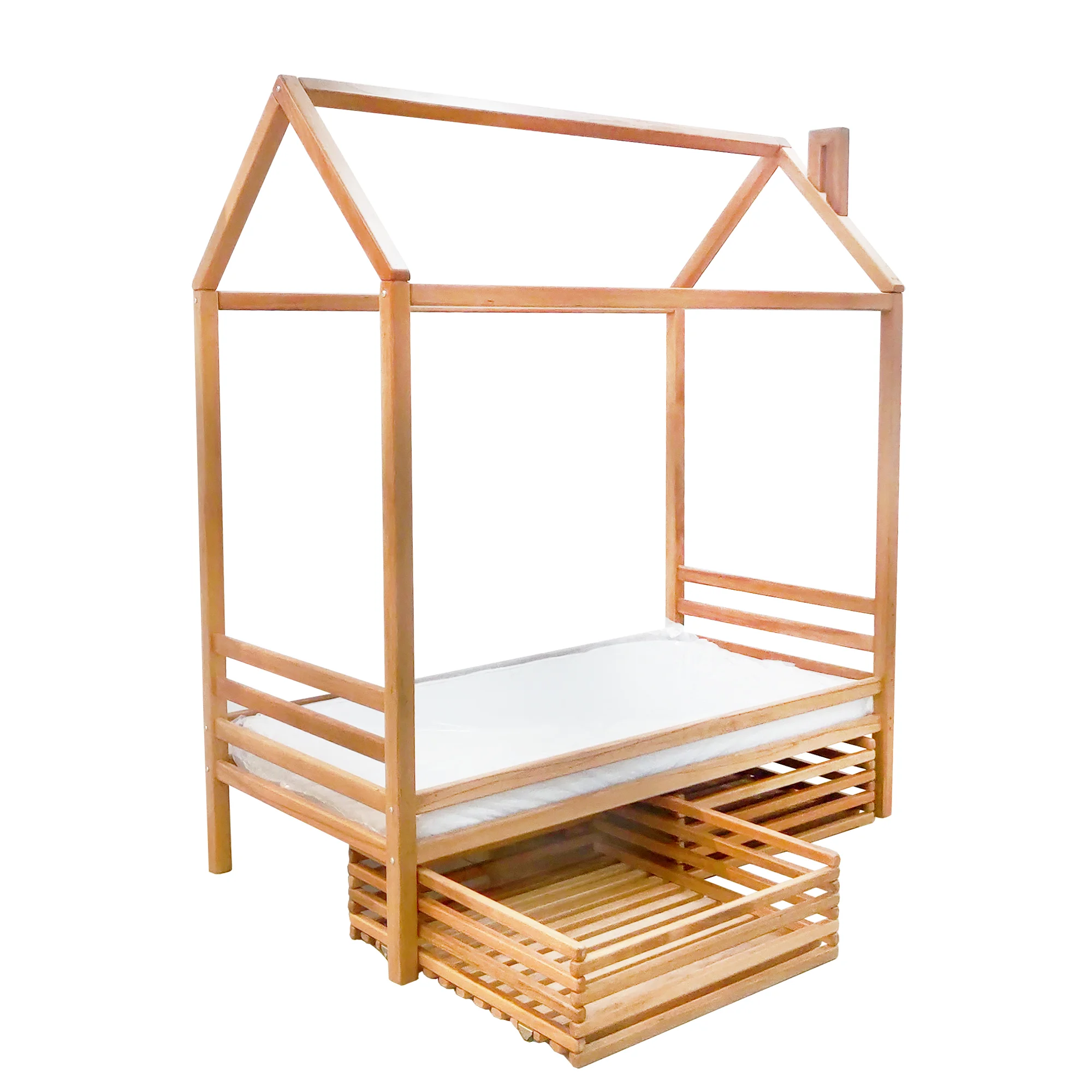 ԵՐԱԶ մահճակալ մեծ տնակ, փայտի գույն 2տ.+.outlet