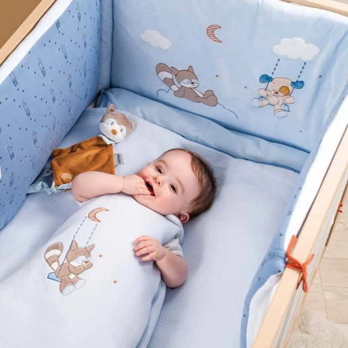 Nattou մանկական օրորոցի կողային բարձեր JIM  BOB, 0+.outlet