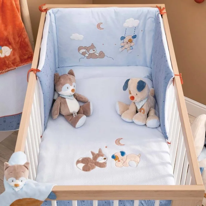 Nattou մանկական օրորոցի կողային բարձեր JIM  BOB, 0+.outlet