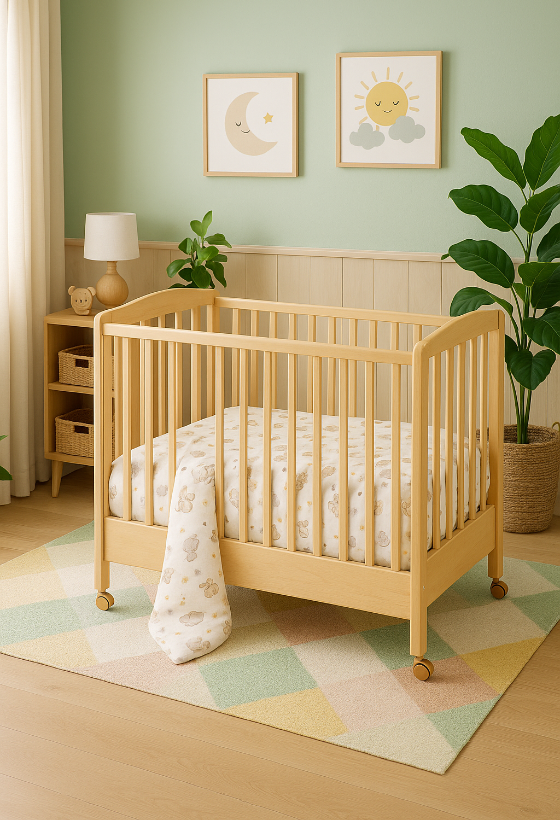 ITAL BABY մահճակալ FLASH գույնը՝ բնական փայտի երանգ