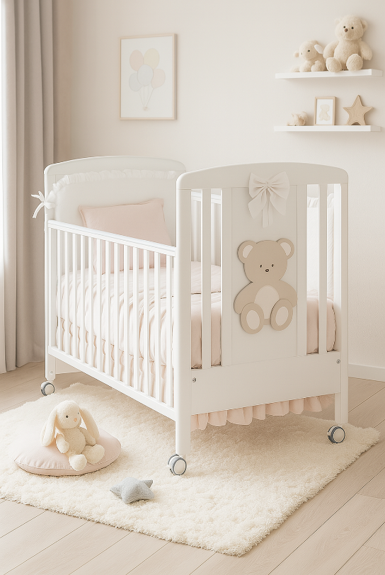 ITAL BABY մահճակալ PELUCHE, բեժ արջուկով