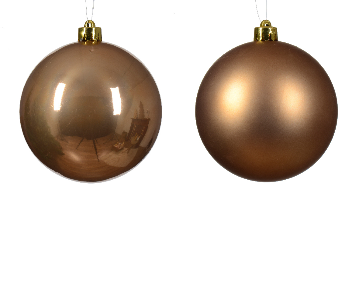 Տոնածառի խաղալիք, ginger brown, 100մմ/Տուփ 4 հատ/