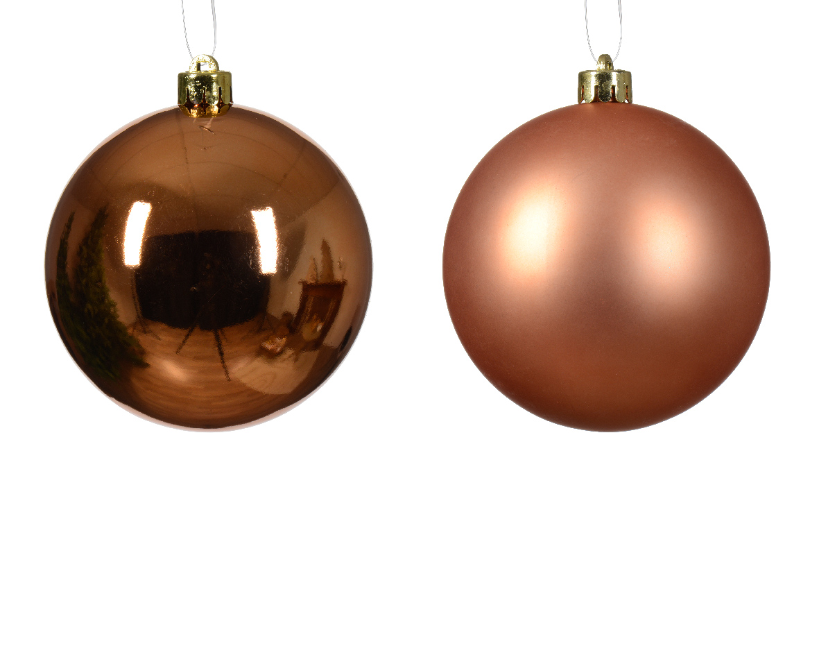 Տոնածառի խաղալիք, red copper, 100մմ/Տուփ 4 հատ/