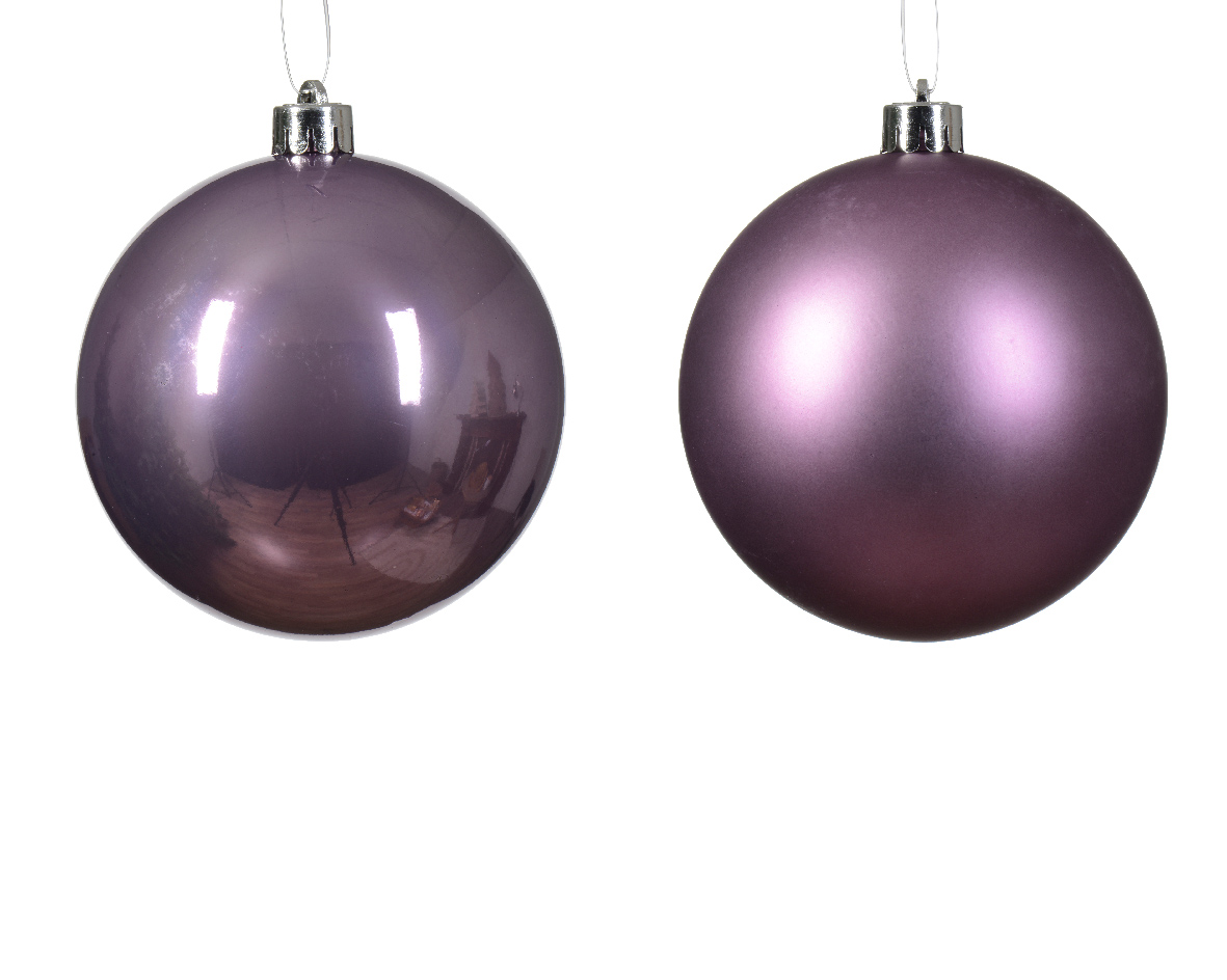 Տոնածառի խաղալիք, crystal lilac, 100մմ/Տուփ 4 հատ/