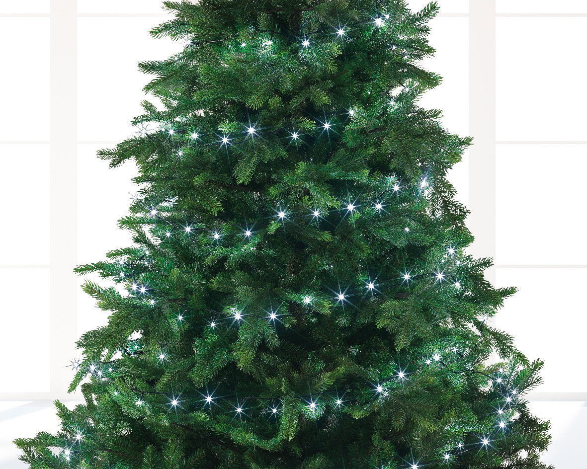 Տոնածառի լույս, 9մ, 120 LED, cool white, թարթող