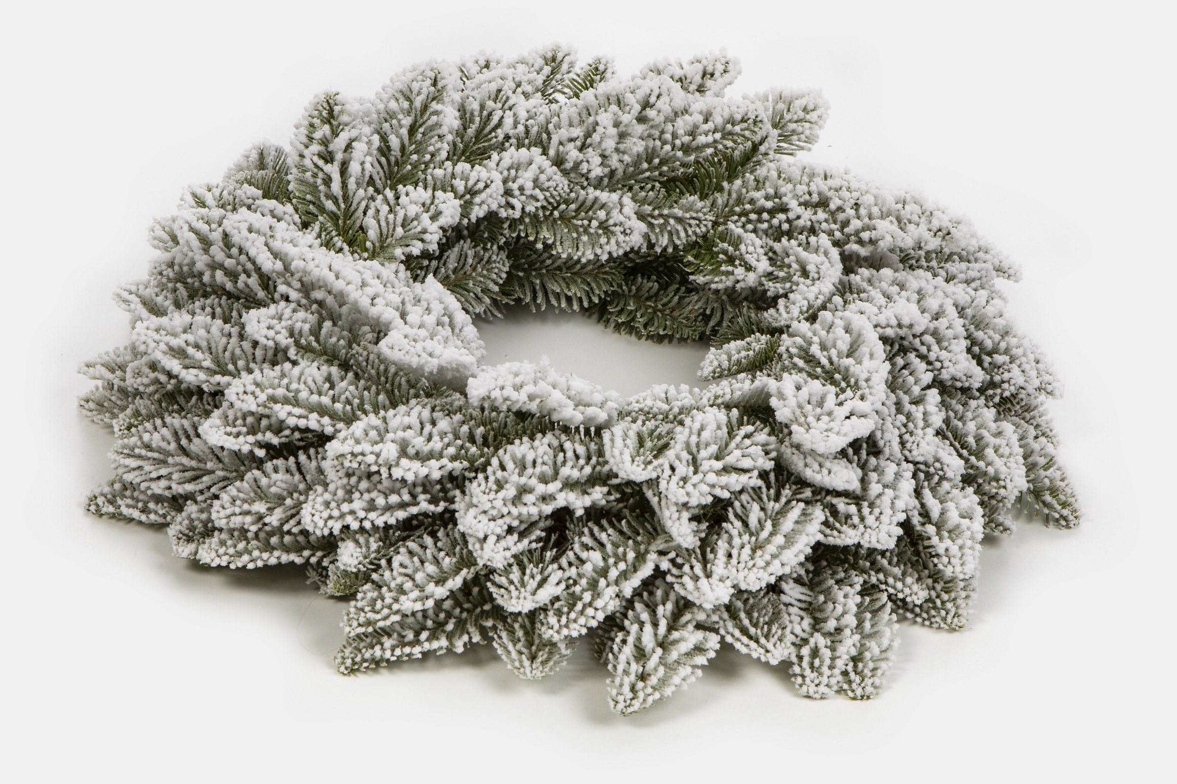 Ամանորյա օղակ ձյունապատ, NOBILES FIR SNOW COVERED PE, 60 սմ