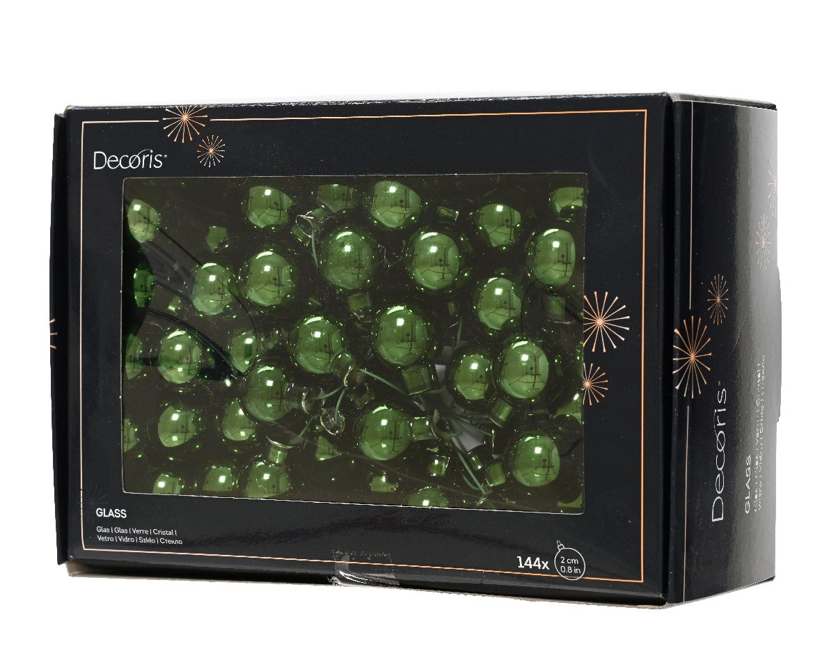 Տոնածառի խաղալիք, փնջով, փայլուն pine green, 20մմ