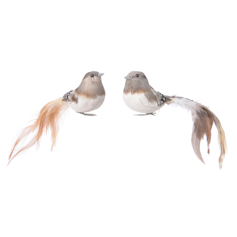 Տոնածառի խաղալիք թռչուն, շագանակագուն վերնամասով, 6x18x5սմ