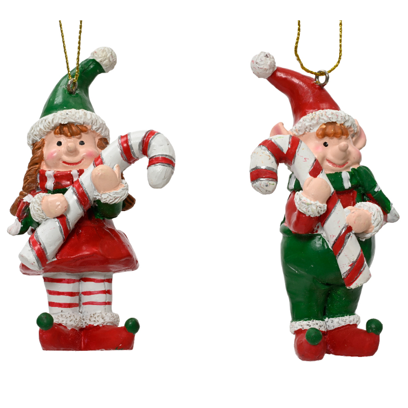 Տոնածառի խաղալիք էլֆ կոնֆետով, 5x3.5x9.6սմ