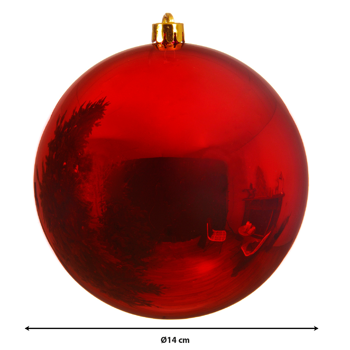 Տոնածառի խաղալիք, Christmas red, 140 մմ
