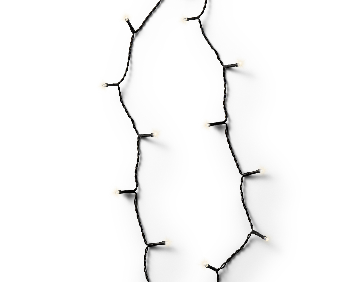 Տոնածառի լույս մարտկոցով, 27,5մ, 368 LED, black/warm white