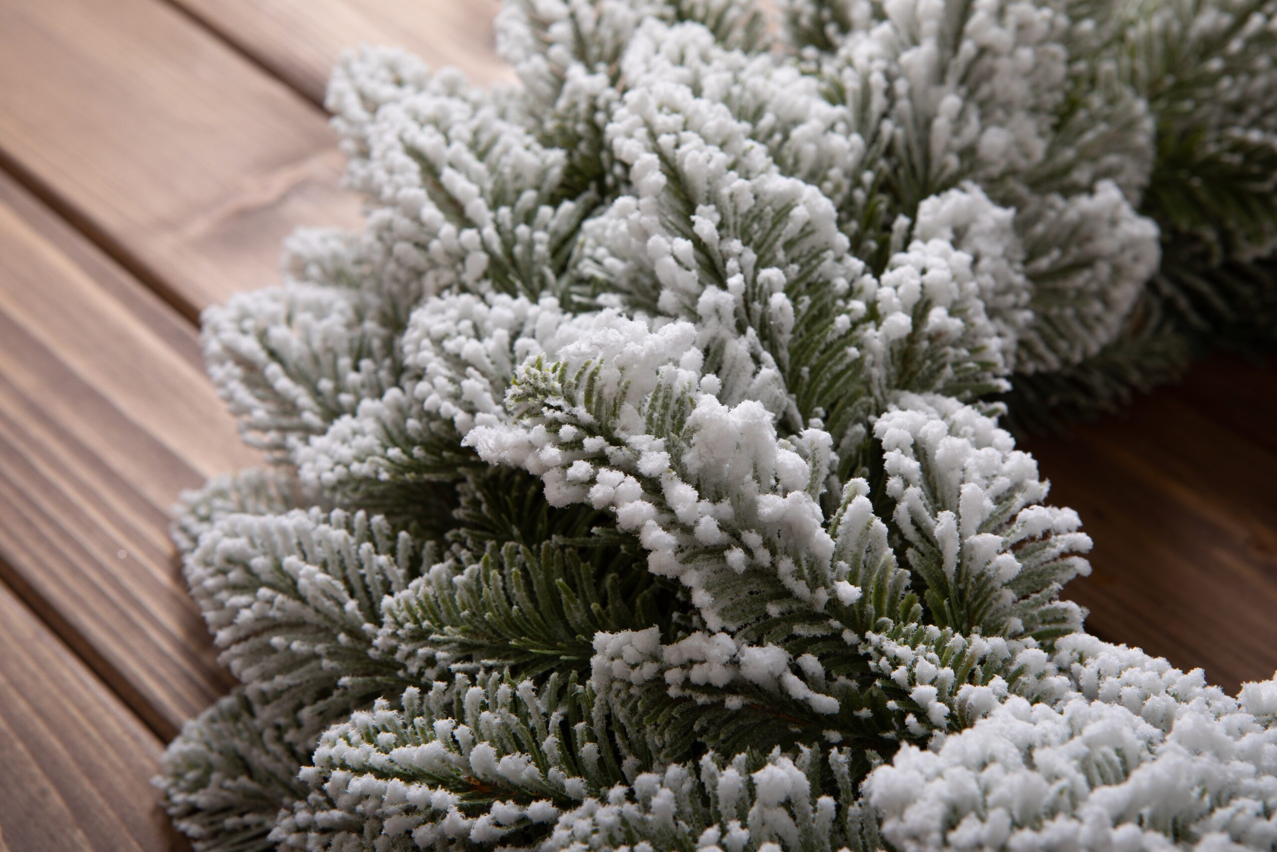 Ամանորյա օղակ ձյունապատ, NOBILES FIR SNOW COVERED PE, 40 սմ