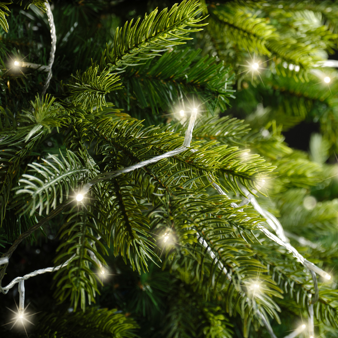 Տոնածառի լույս, 18մ, 240 LED, transparent warm white, թարթող