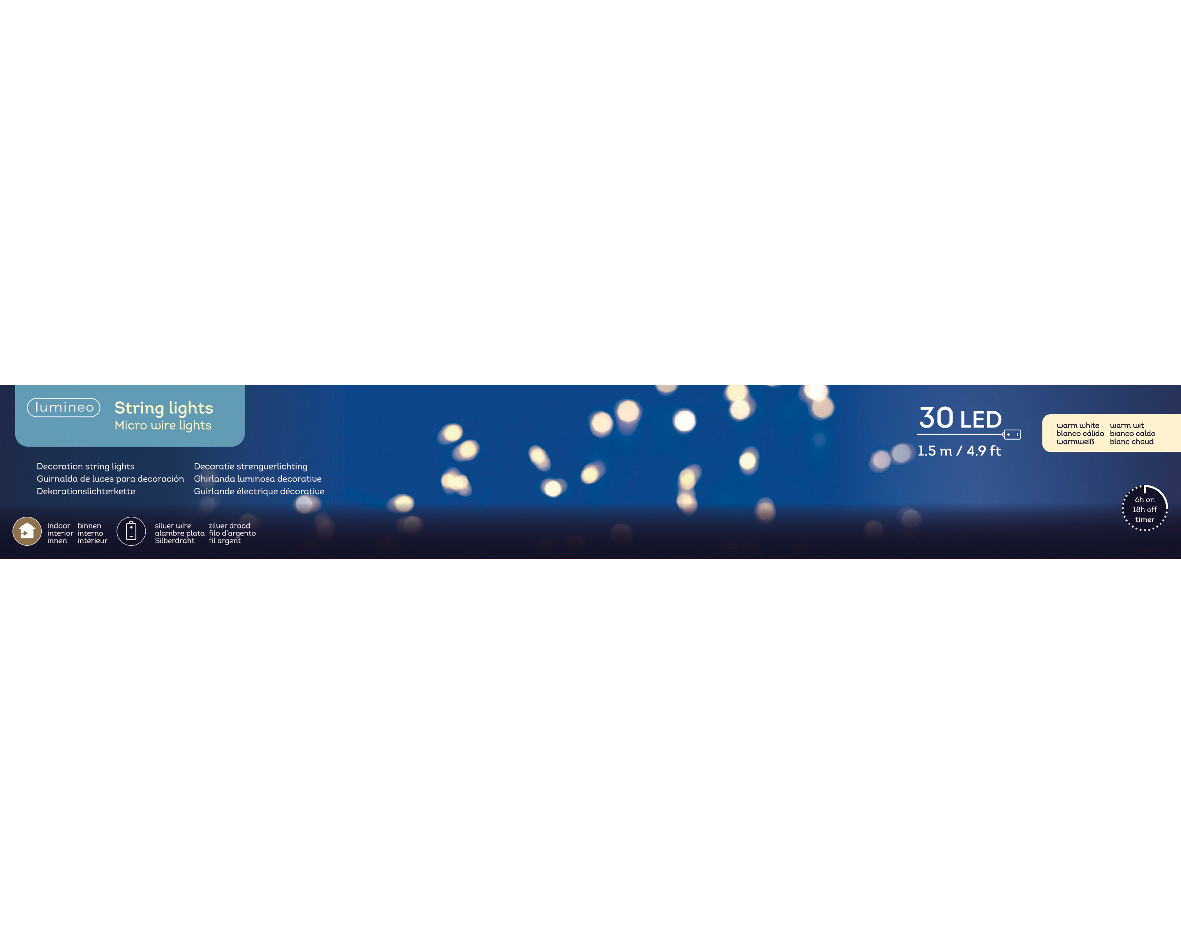 Տոնածառի ձևավորման ճյուղ լույսով silver/warm white 150սմ