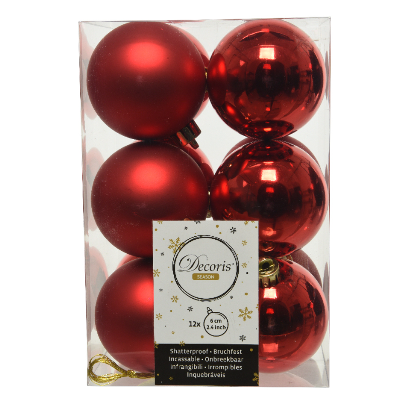 Տոնածառի խաղալիք Christmas red, 60մմ