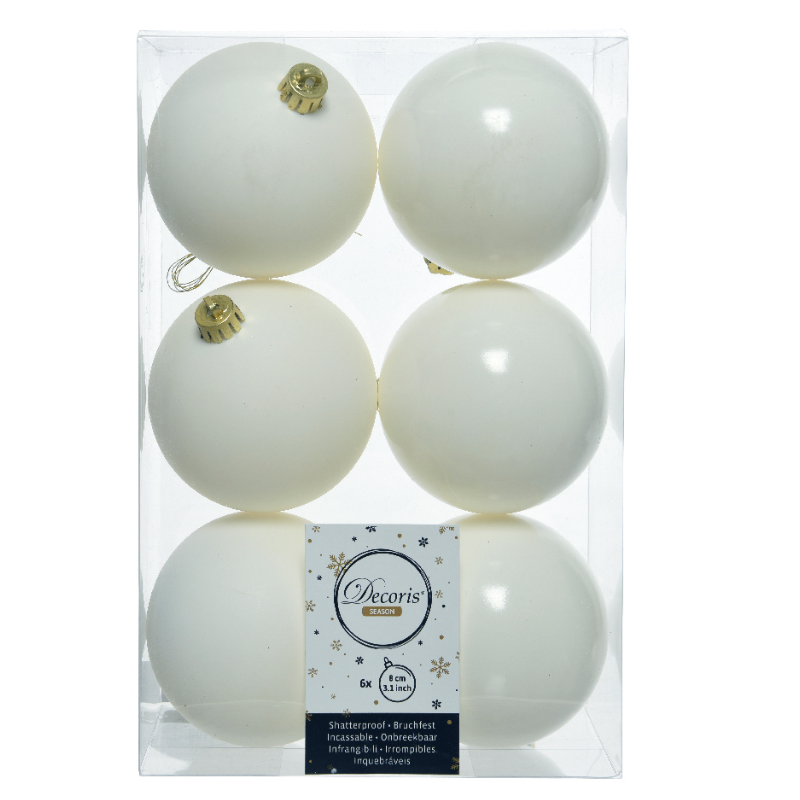 Տոնածառի խաղալիք wool white, 80մմ