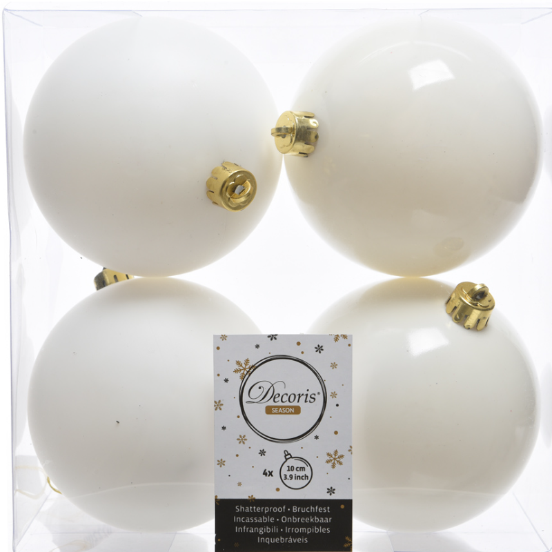 Տոնածառի խաղալիք wool white,100մմ