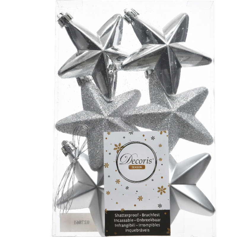 Տոնածառի խաղալիք աստղ, silver , 7.5սմ