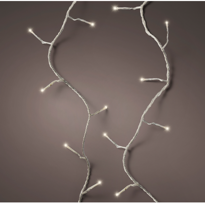 Տոնածառի լույս, 18մ, 240 LED, transparent warm white, թարթող