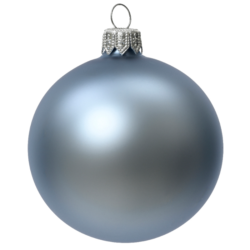 Տոնածառի ապակե խաղալիք անփայլ hazy blue, 60մմ/Տուփ 6 հատ/