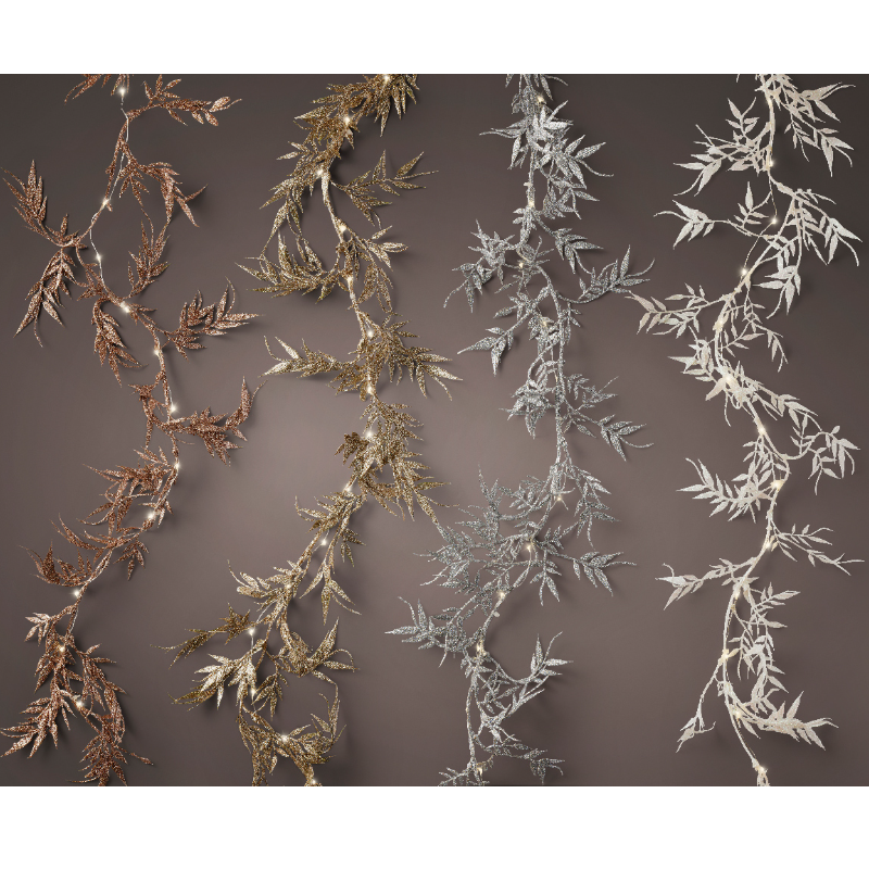 Տոնածառի ձևավորման ճյուղ լույսով silver/warm white 150սմ