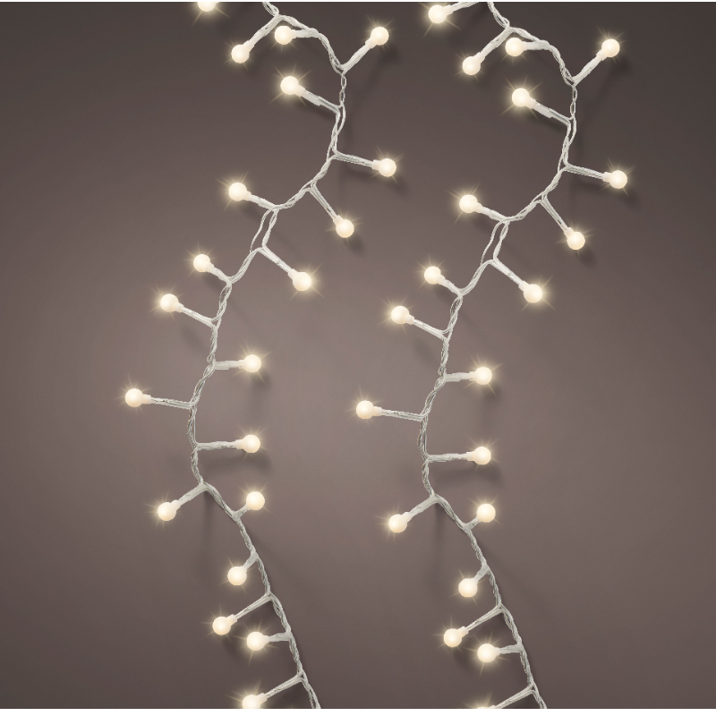 Տոնածառի լույս cherry, 7,5մ, 350 LED, transparent/warm white