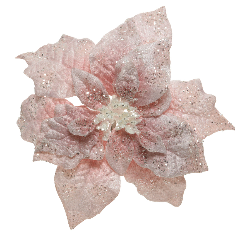 Ամանորյա ծաղիկ blush pink, 26x7սմ