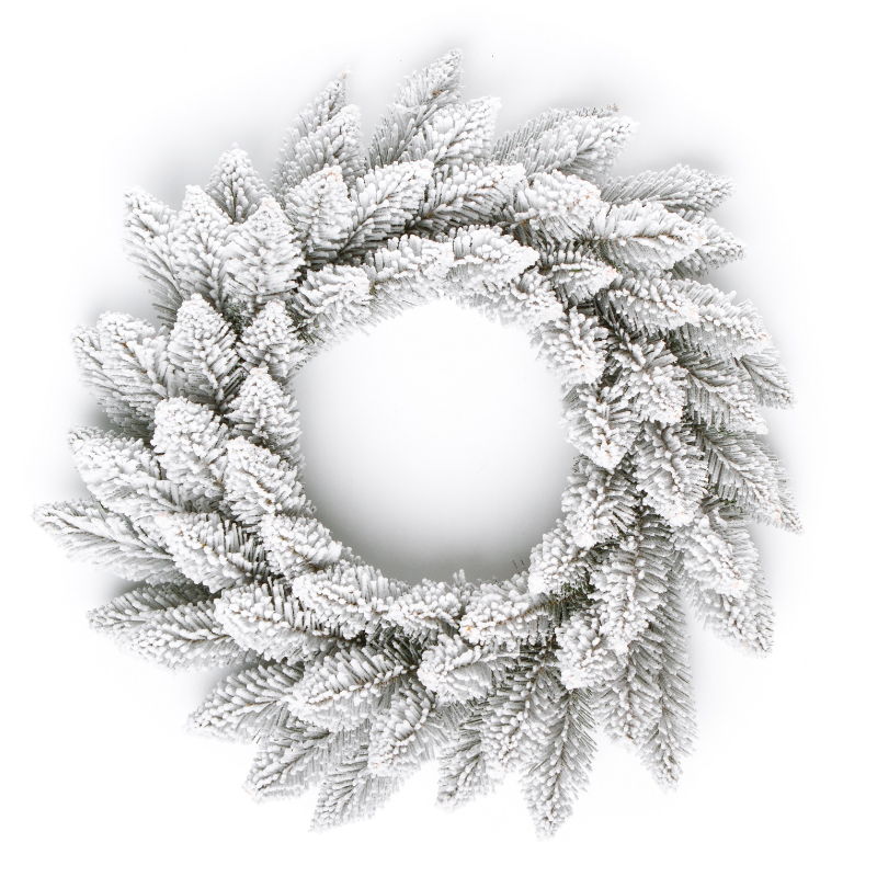 Ամանորյա օղակ ձյունապատ, SNOW-COVERED SPRUCE PVC, 60 սմ