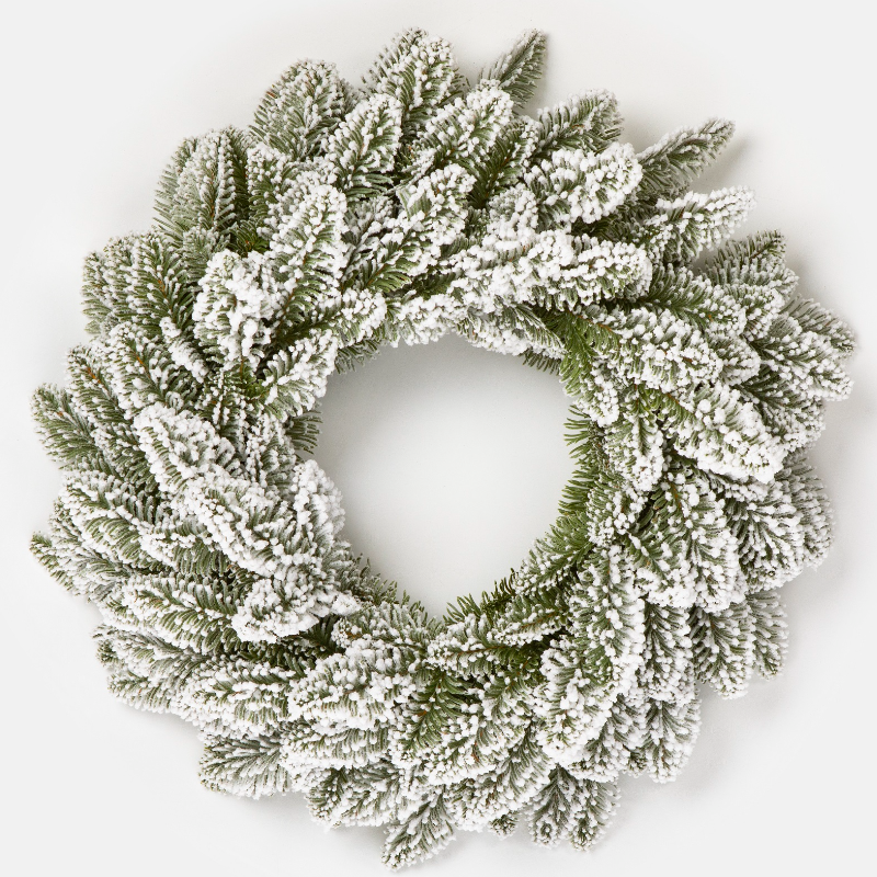 Ամանորյա օղակ ձյունապատ, NOBILES FIR SNOW COVERED PE, 40 սմ