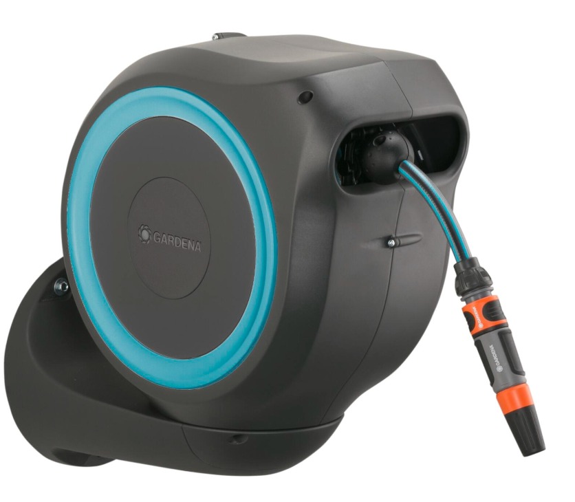 Պատի ավտոմատ կոճ RollUp S 15մ ճկախողովակով, ձեռքի ցնցուղով և միացումներով