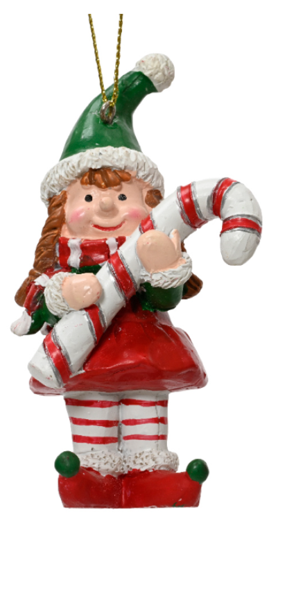 Տոնածառի խաղալիք էլֆ կոնֆետով, 5x3.5x9.6սմ