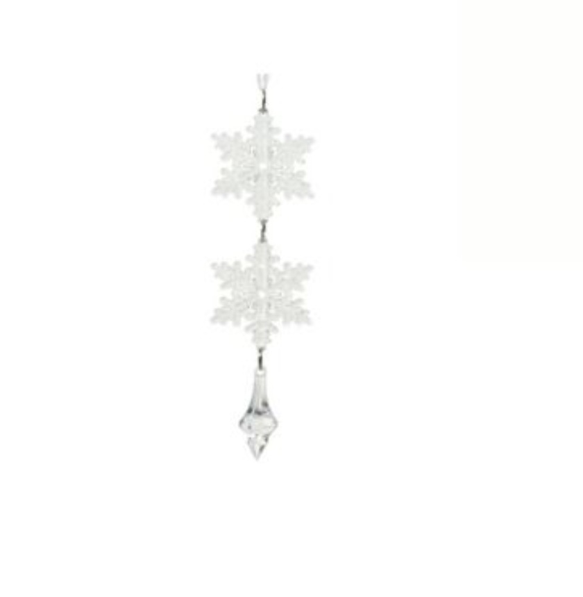 Տոնածառի խաղալիք երկար փաթիլ, ակրիլից 16սմ, 4տես.