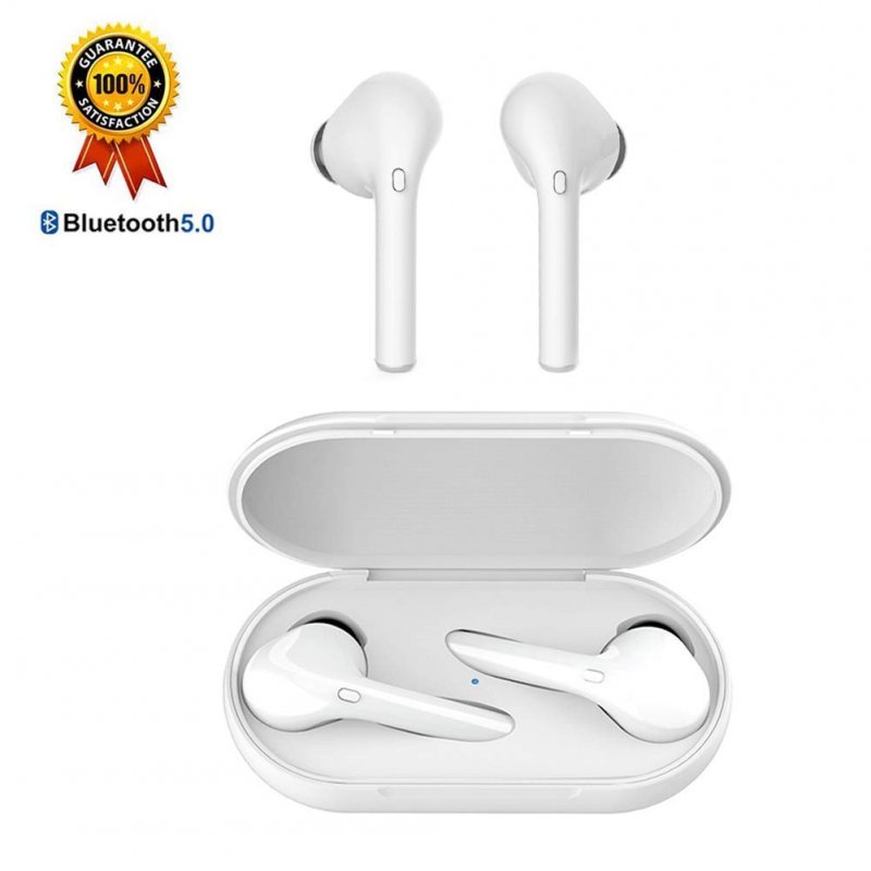 True Wireless Earbuds Bluetooth Headphones in Ear Sports Running for iPhone/Android/Huawei with Charging Case, 15-24H Playtime, Bluetooth 5.0, Noise-Canceling, Fast Auto-Pairing