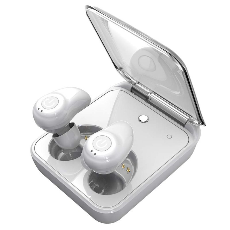 Wireless Earbuds for Android iPhone Bluetooth 5.0 Headphones with Mic 72 Hours Playtime Auto Pairing Cordless Wireless Earbuds Headset Noise Reduction Earphones with 2000 mAh Charging Case - White