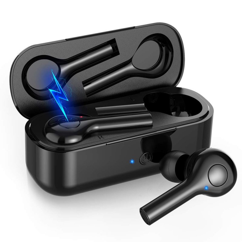 Hexdeer Wireless Earbuds – Bluetooth Headphones with Charging Pad – Bluetooth V5 In-Ear Running Headphones – Sweatproof Ear Pods with Case – Wide Compatibility – Sport Earbuds with Built-In Mic