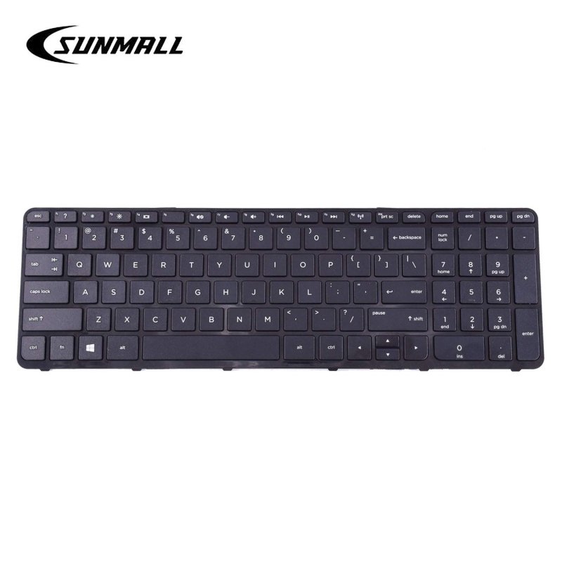 SUNMALL Mate Laptop Keyboard for HP Pavilion 250 G3,255 G3,250 G2,255 G2 15-D 15-E 15-G 15-R 15-N 15-S 15-F 15-H 15-A Series US Black keypad with Frame(6 Months Warranty)