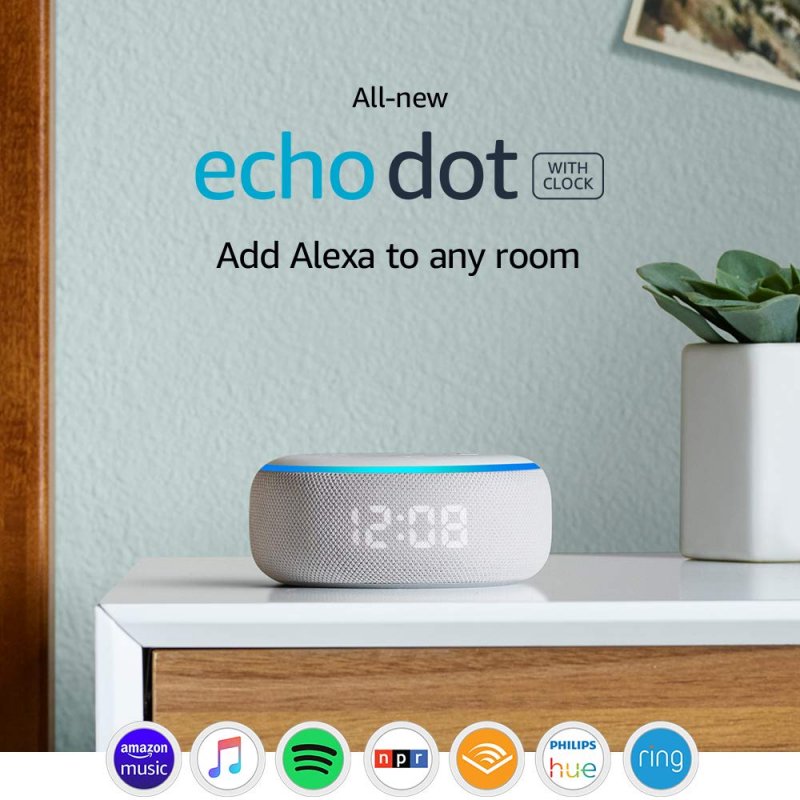 All-new Echo Dot (3rd Gen) - Smart speaker with clock and Alexa - Sandstone