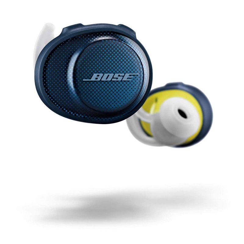 Bose SoundSport Free, True Wireless Sport Headphones, (Sweatproof Bluetooth Headphones for Workouts), Midnight Blue with Citron