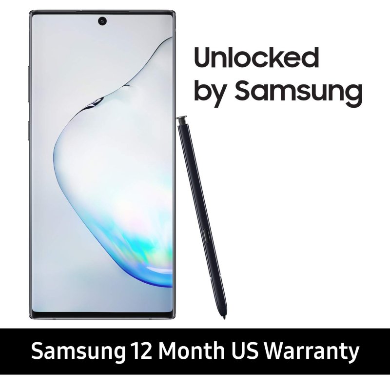 Samsung Galaxy Note 10+ Plus Factory Unlocked Cell Phone with 512GB (U.S. Warranty), Aura Black/ Note10+
